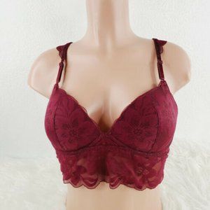 Pink Victorias Secret Womens Floral Bralette Bra M